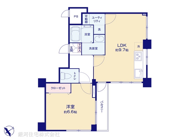 G00367245 東京都大田区蒲田１丁目 中古マンション 3199万円【間取図】