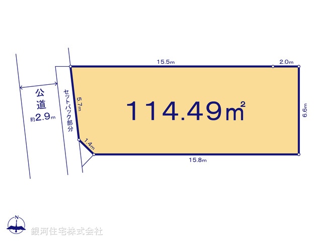 G00367265 神奈川県高座郡寒川町一之宮４丁目 土地 2280万円【区画図】