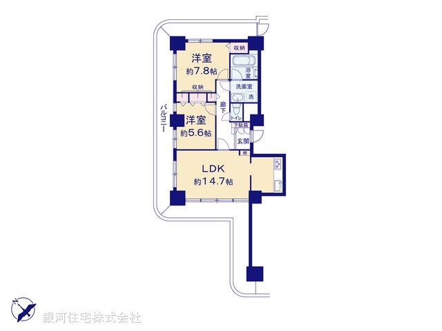 G00367278 埼玉県さいたま市中央区上落合２丁目 中古マンション 4950万円【間取図】