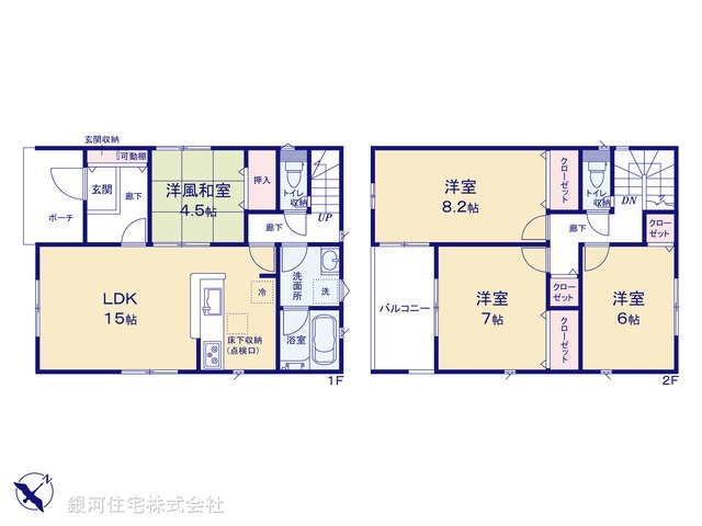 G00367362 埼玉県入間市久保稲荷２丁目 新築一戸建て 3670万円【間取図】