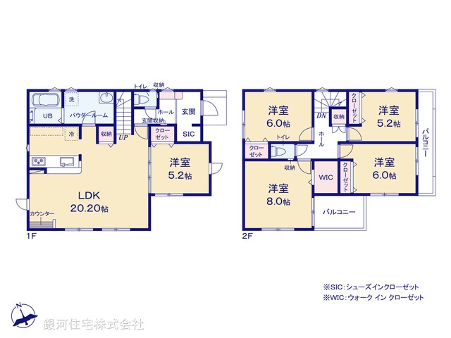 G00367392 東京都日野市百草 新築一戸建て 5299万円【間取図】