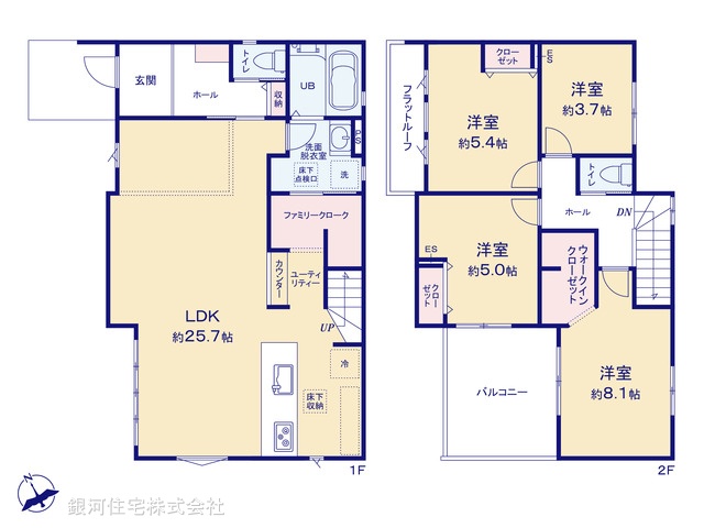 G00367405 神奈川県伊勢原市田中 新築一戸建て 4299万円【間取図】