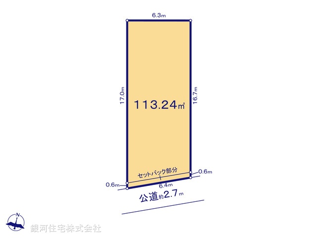 G00367482 東京都八王子市元八王子町３丁目 土地 1780万円【区画図】