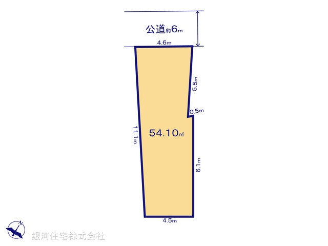 G00367527 神奈川県川崎市多摩区宿河原５丁目 土地(建築条件付土地) 3980万円【区画図】