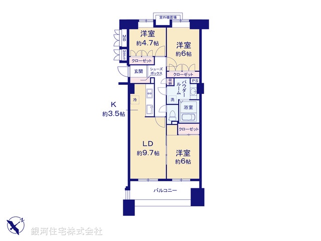 G00367782 神奈川県三浦市南下浦町上宮田 中古マンション 3280万円【間取図】