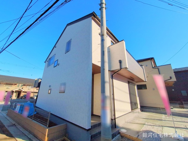 G00367964 東京都東村山市廻田町１丁目 新築一戸建て 4180万円 土地面積120.09m² (約36.32坪) 建物面積101.85m² (約30.80坪) 間取り４ＬＤＫ 築年月2025年01月(築１年以内)【外観7】
