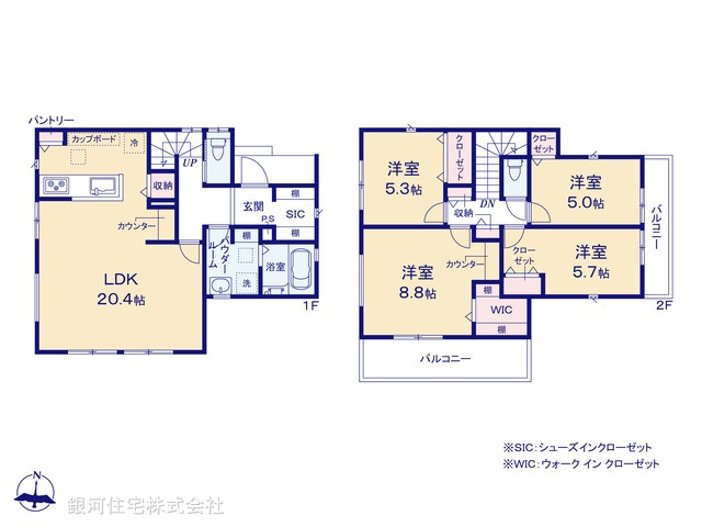 G00367971 神奈川県横浜市南区六ツ川３丁目 新築一戸建て 4990万円【間取図】