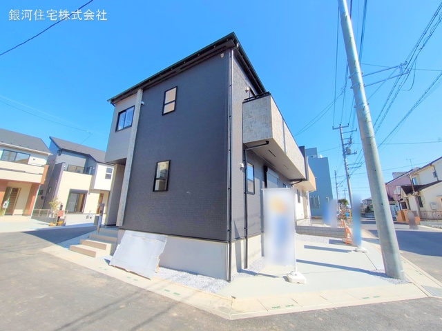 G00368003 埼玉県春日部市備後西５丁目 新築一戸建て 3790万円 土地面積116.26m² (約35.16坪) 建物面積113.85m² (約34.43坪) 間取り３ＬＤＫ 築年月2025年02月(築１年以内)【外観7】