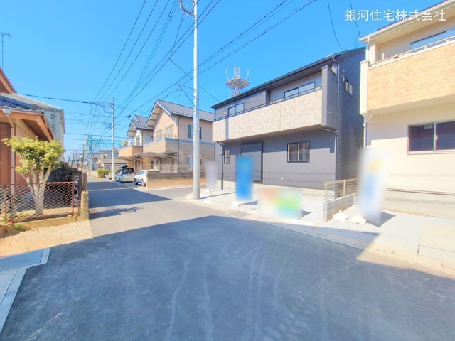 G00368003 埼玉県春日部市備後西５丁目 新築一戸建て 3790万円 土地面積116.26m² (約35.16坪) 建物面積113.85m² (約34.43坪) 間取り３ＬＤＫ 築年月2025年02月(築１年以内)【外観12】