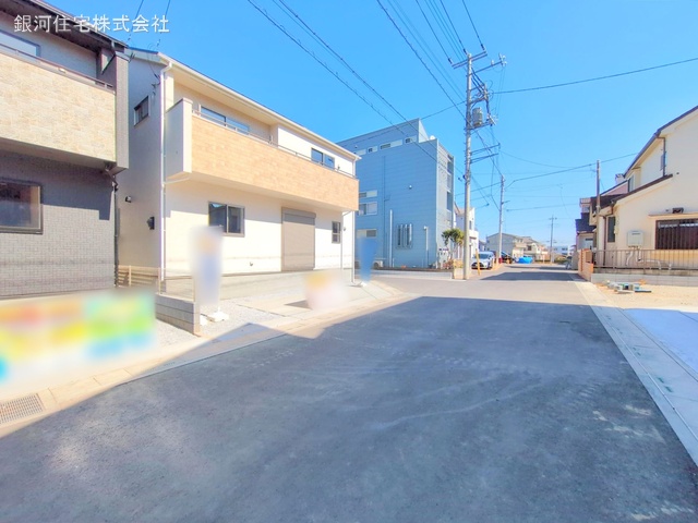 G00368004 埼玉県春日部市備後西５丁目 新築一戸建て 3790万円 土地面積116.25m² (約35.16坪) 建物面積113.85m² (約34.43坪) 間取り３ＬＤＫ 築年月2025年02月(築１年以内)【外観12】