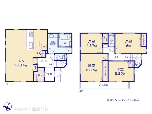 G00368014 神奈川県横浜市緑区長津田２丁目 新築一戸建て 6980万円 土地面積109.33m² (約33.07坪) 建物面積102.88m² (約31.12坪) 間取り４ＬＤＫ 築年月2025年07月【間取図】