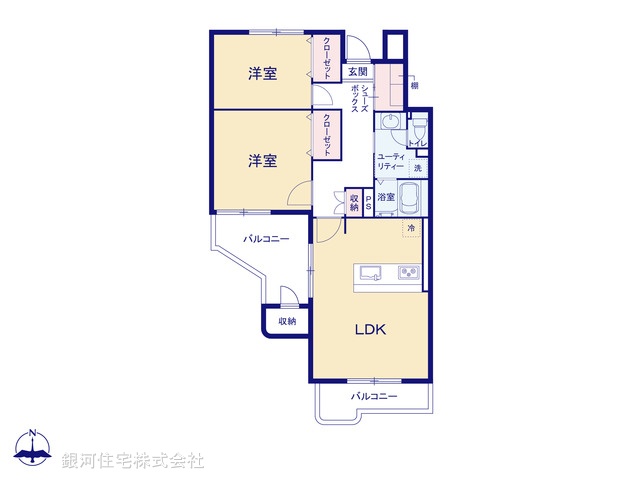 G00368039 東京都多摩市貝取４丁目 中古マンション 1990万円【間取図】