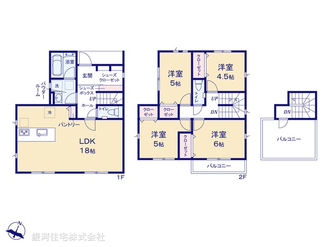 G00368071 神奈川県大和市上草柳６丁目 新築一戸建て 4380万円 土地面積100.90m² (約30.52坪) 建物面積100.60m² (約30.43坪) 間取り４ＬＤＫ 築年月2025年05月【間取図】