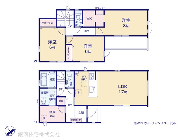 G00368153 千葉県鎌ヶ谷市南鎌ヶ谷２丁目 新築一戸建て 2690万円【間取図】