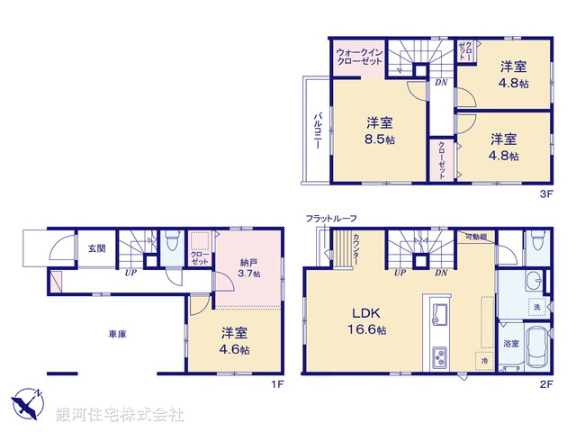 G00368188 埼玉県蕨市南町１丁目 新築一戸建て 6198万円【間取図】