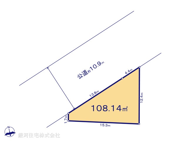 G00368357 東京都墨田区文花３丁目 土地 8500万円【区画図】