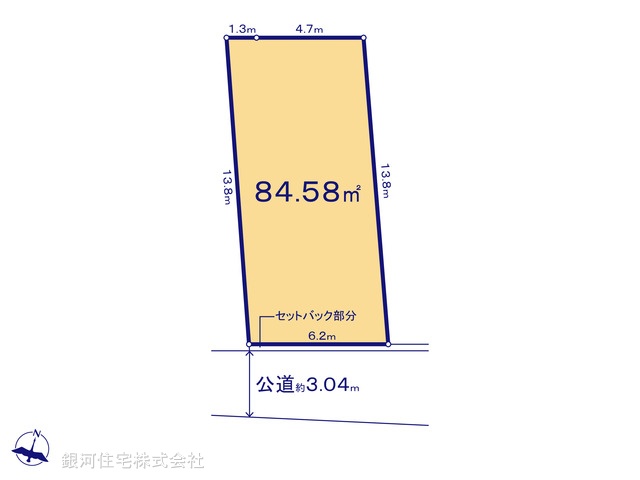 G00368378 東京都杉並区成田東１丁目 土地 5580万円【区画図】