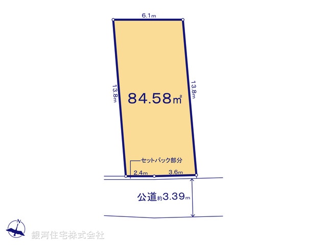 G00368379 東京都杉並区成田東１丁目 土地 5480万円【区画図】