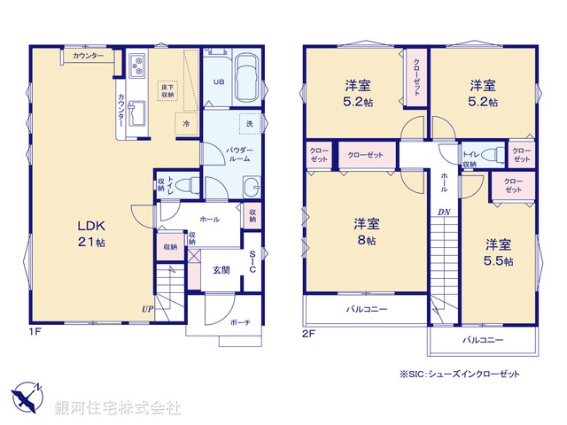 G00368383 神奈川県相模原市南区上鶴間本町８丁目 新築一戸建て 5399万円【間取図】