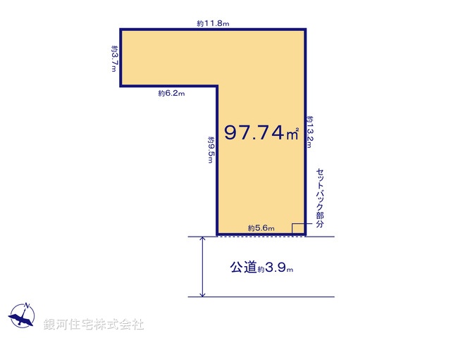 G00368475 神奈川県横浜市西区中央２丁目 土地 6180万円【区画図】