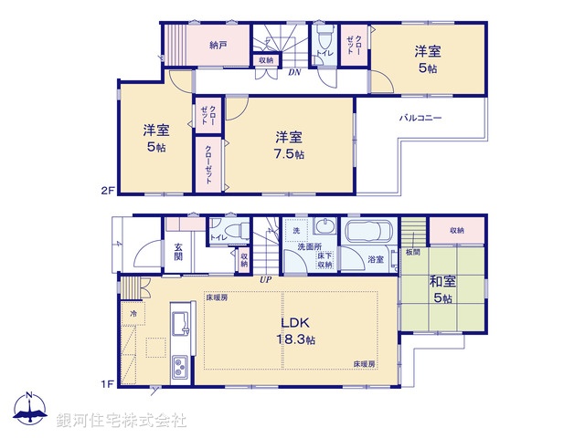 G00368501 東京都町田市図師町 新築一戸建て 3680万円【間取図】