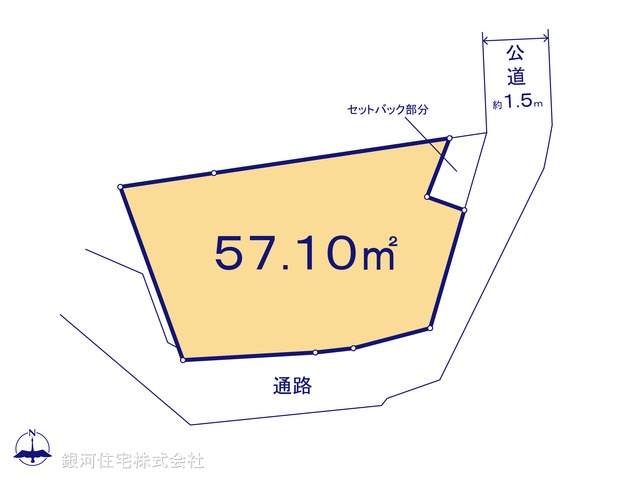 G00368522 神奈川県横浜市中区山手町 土地 980万円【区画図】