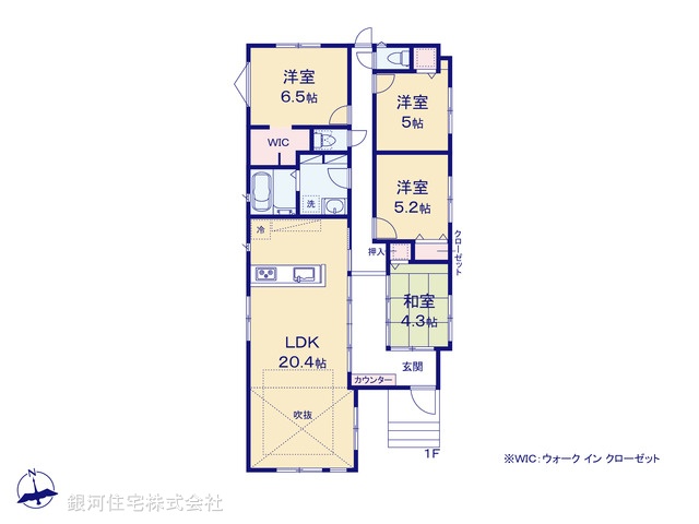G00368616 千葉県市川市国分７丁目 新築一戸建て 5290万円【間取図】