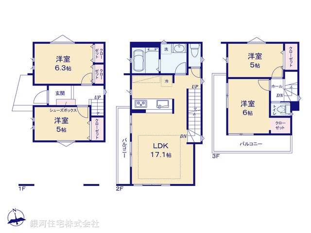 G00368643 千葉県千葉市中央区弁天４丁目 新築一戸建て 4980万円【間取図】