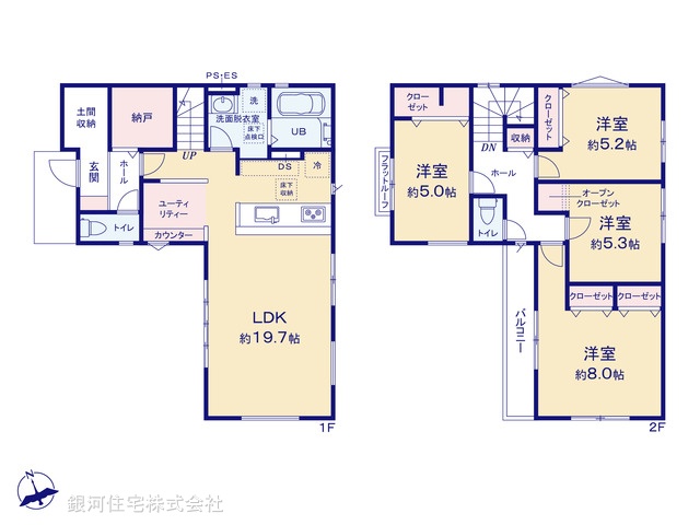 G00368649 埼玉県川越市小仙波町２丁目 新築一戸建て 3499万円【間取図】