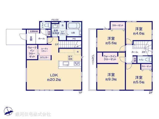 G00368653 埼玉県川越市小仙波町２丁目 新築一戸建て 3999万円【間取図】