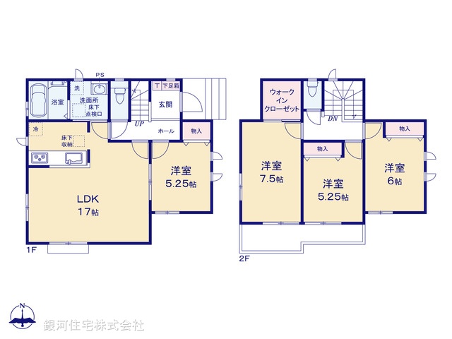 G00368707 千葉県成田市玉造２丁目 新築一戸建て 3490万円【間取図】