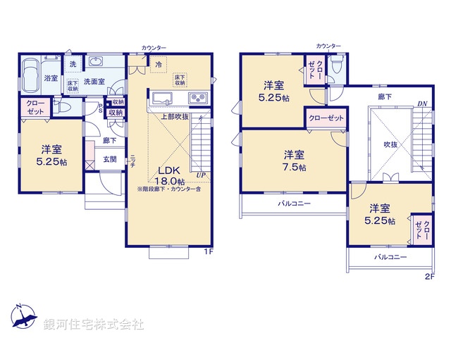 G00368778 東京都東大和市奈良橋２丁目 新築一戸建て 4190万円【間取図】