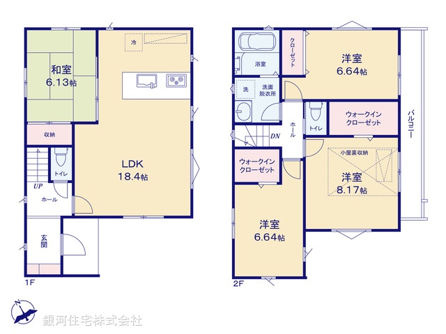 G00368840 千葉県習志野市袖ヶ浦５丁目 新築一戸建て 4980万円【間取図】
