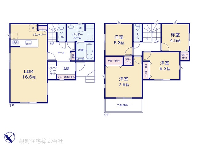 G00368880 神奈川県秦野市西田原 新築一戸建て 2680万円【間取図】