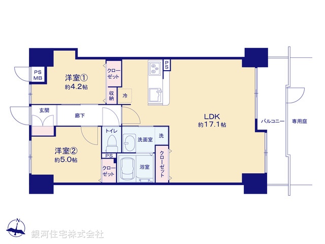 G00368941 東京都葛飾区東四つ木２丁目 中古マンション 2999万円【間取図】