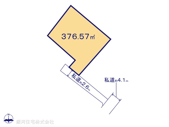 G00368973 神奈川県秦野市堀西 土地 1980万円【区画図】