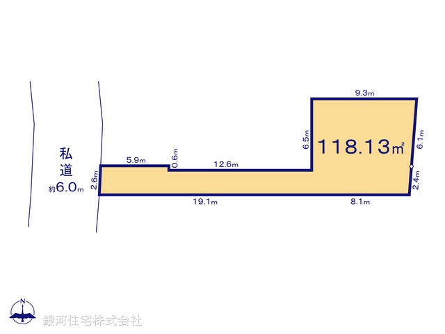G00368990 東京都世田谷区祖師谷６丁目 土地 5380万円【区画図】
