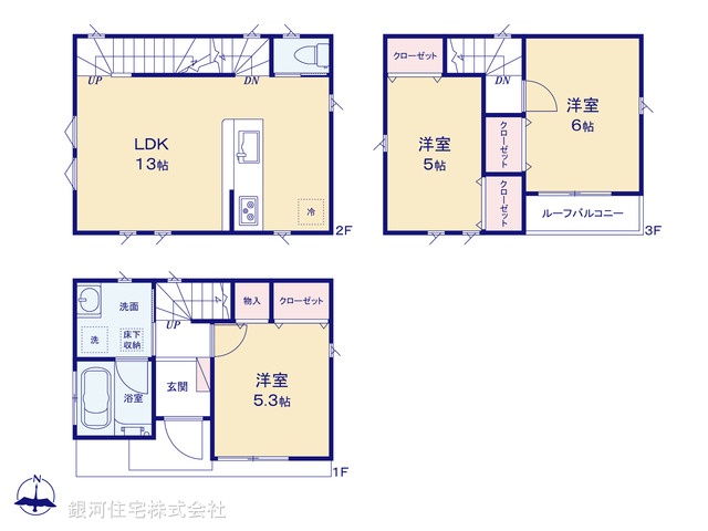 G00368996 埼玉県川口市芝５丁目 新築一戸建て 4580万円【間取図】