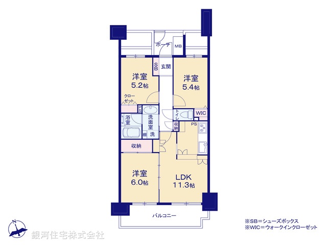 G00369022 千葉県船橋市海神６丁目 中古マンション 3580万円【間取図】