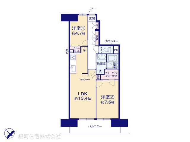 G00369030 東京都足立区西保木間３丁目 中古マンション 2699万円【間取図】
