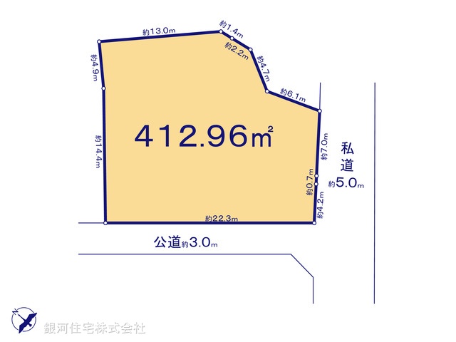 G00369044 神奈川県横浜市中区本牧町２丁目 土地 2億3800万円【区画図】