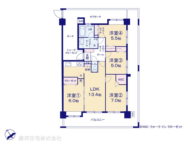G00369056 埼玉県川口市大字新井宿 中古マンション 3699万円【間取図】