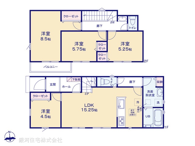 G00369121 東京都西多摩郡瑞穂町大字駒形富士山 新築一戸建て 2780万円【間取図】