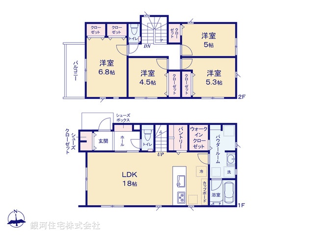 G00369124 東京都町田市成瀬１丁目 新築一戸建て 5680万円【間取図】