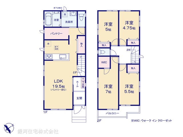 G00369131 千葉県千葉市美浜区幕張西１丁目 新築一戸建て 4790万円【間取図】