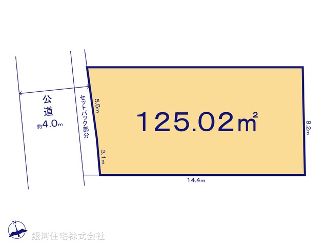 G00369149 神奈川県横浜市港北区富士塚２丁目 土地 6380万円【区画図】
