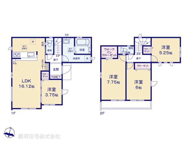 G00369286 千葉県松戸市中和倉 新築一戸建て 3990万円【間取図】