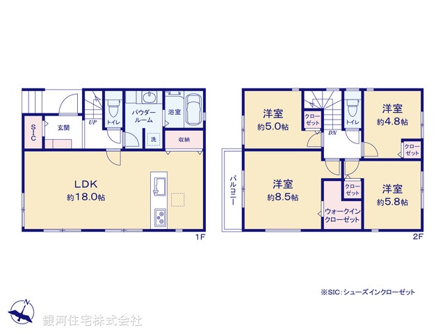 G00369311 神奈川県横浜市金沢区富岡西４丁目 新築一戸建て 5080万円【間取図】