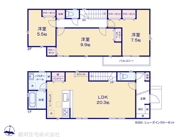 G00369316 東京都町田市大蔵町 新築一戸建て 4790万円【間取図】