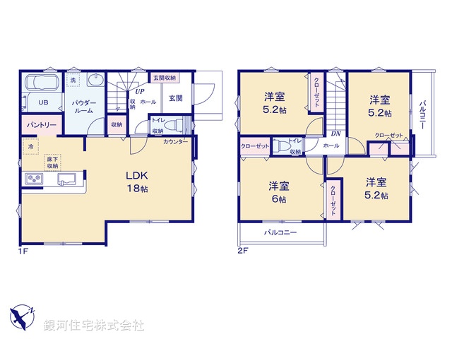 G00369432 東京都国立市泉３丁目 新築一戸建て 5599万円【間取図】